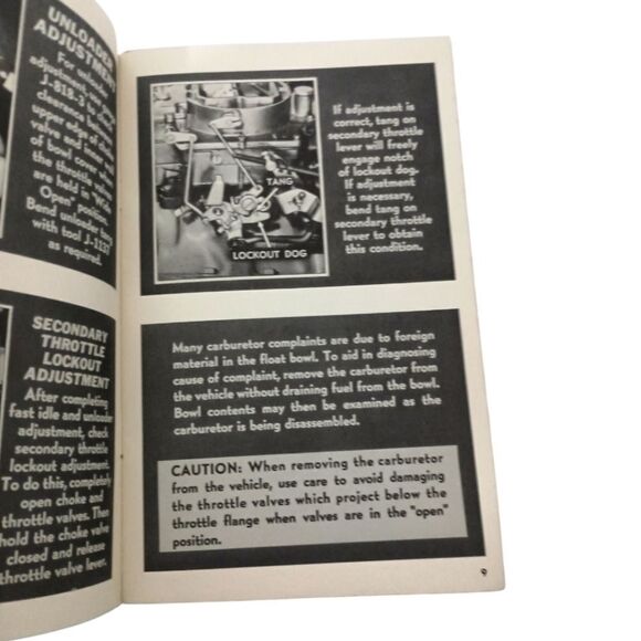 Servicing The 1955 Chevrolet 4 Barrel CARBURETOR Booklet Manual Vintage Green.  - Picture 4 of 8